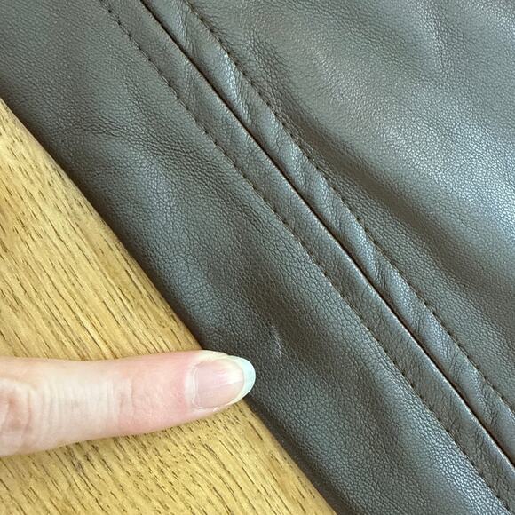 I.AM.GIA Flare Pants Faux Leather Size S Dark Brown - Picture 4 of 7